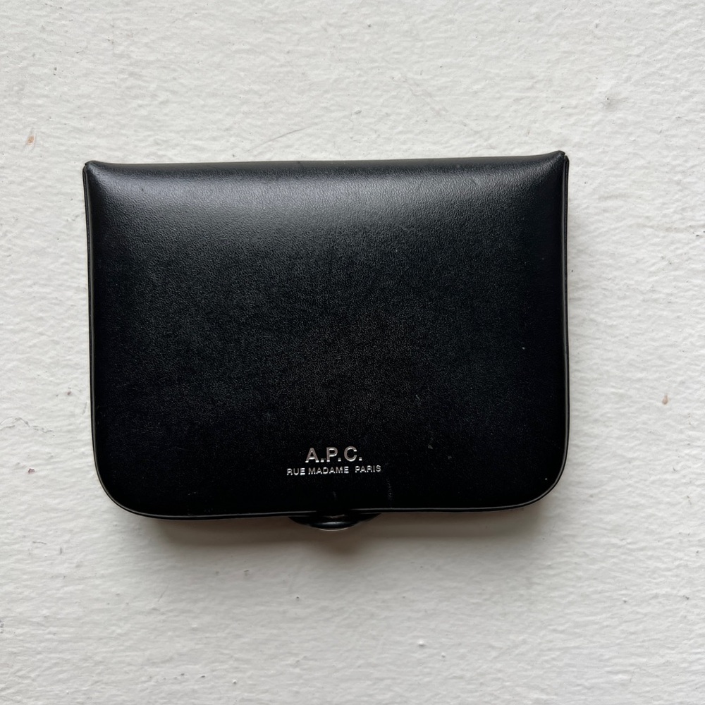 A.P.C. Black Leather Wallet